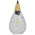 GloboStar® NOAH 01491 Μοντέρνο Κρεμαστό Φωτιστικό Οροφής Μονόφωτο Γυάλινο με Ξύλο Διάφανο Φ16 x Υ30cm - ledmania.gr