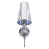 GloboStar® LAURA 01498 Μοντέρνο Φωτιστικό Τοίχου Απλίκα Μονόφωτο Μεταλλικό Ασημί Νίκελ Φ15 x Μ15 x Π21 x Y48cm - ledmania.gr