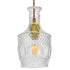 GloboStar® WHISKEY 01513 Vintage Κρεμαστό Φωτιστικό Οροφής Μονόφωτο Γυάλινο Διάφανο Φ13 x Υ22cm - ledmania.gr