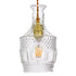 GloboStar® WHISKEY 01513 Vintage Κρεμαστό Φωτιστικό Οροφής Μονόφωτο Γυάλινο Διάφανο Φ13 x Υ22cm - ledmania.gr
