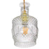 GloboStar® WHISKEY 01513 Vintage Κρεμαστό Φωτιστικό Οροφής Μονόφωτο Γυάλινο Διάφανο Φ13 x Υ22cm - ledmania.gr