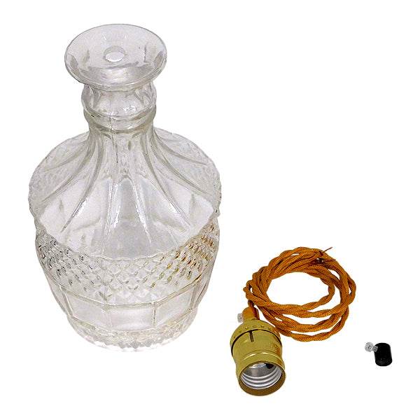 GloboStar® WHISKEY 01513 Vintage Κρεμαστό Φωτιστικό Οροφής Μονόφωτο Γυάλινο Διάφανο Φ13 x Υ22cm - ledmania.gr