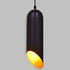 GloboStar® CARSON 01527 Μοντέρνο Κρεμαστό Φωτιστικό Οροφής Μονόφωτο Μαύρο - Χρυσό Μεταλλικό Καμπάνα Φ10 x Υ38cm - ledmania.gr