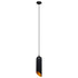 GloboStar® CARSON 01527 Μοντέρνο Κρεμαστό Φωτιστικό Οροφής Μονόφωτο Μαύρο - Χρυσό Μεταλλικό Καμπάνα Φ10 x Υ38cm - ledmania.gr