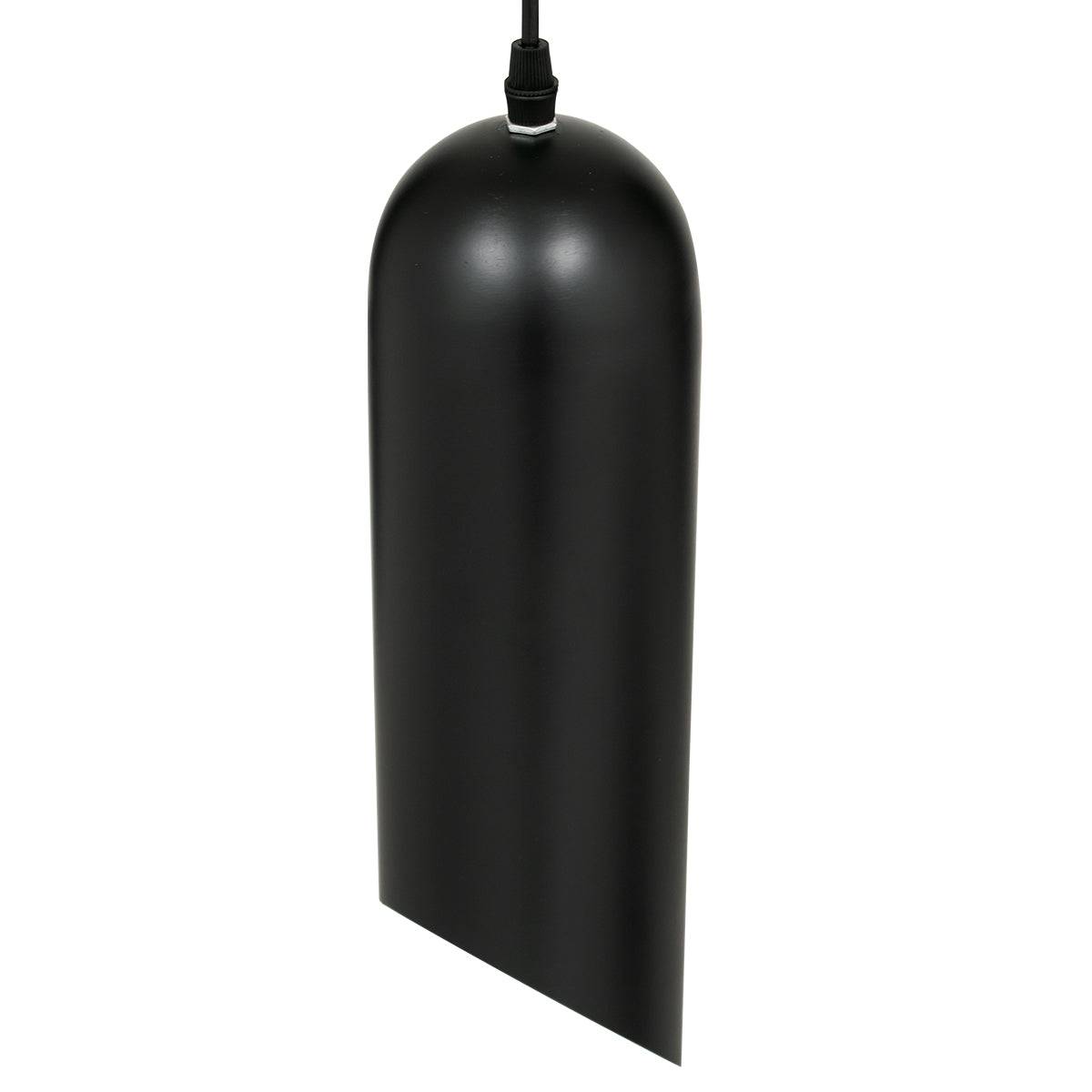 GloboStar® CARSON 01527 Μοντέρνο Κρεμαστό Φωτιστικό Οροφής Μονόφωτο Μαύρο - Χρυσό Μεταλλικό Καμπάνα Φ10 x Υ38cm - ledmania.gr