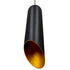 GloboStar® CARSON 01528 Μοντέρνο Κρεμαστό Φωτιστικό Οροφής Μονόφωτο Μαύρο - Χρυσό Μεταλλικό Καμπάνα Φ12 x Υ52cm - ledmania.gr