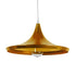 GloboStar® SHANGHAI GOLD 01545 Μοντέρνο Κρεμαστό Φωτιστικό Οροφής Μονόφωτο Χρυσό Μεταλλικό Καμπάνα Φ37 x Y20cm - ledmania.gr