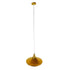 GloboStar® SHANGHAI GOLD 01545 Μοντέρνο Κρεμαστό Φωτιστικό Οροφής Μονόφωτο Χρυσό Μεταλλικό Καμπάνα Φ37 x Y20cm - ledmania.gr