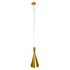 GloboStar® SHANGHAI GOLD 01546 Μοντέρνο Κρεμαστό Φωτιστικό Οροφής Μονόφωτο Χρυσό Μεταλλικό Καμπάνα Φ18 x Y38.5cm - ledmania.gr