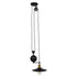 GloboStar® CARILO 01549 Vintage Industrial Κρεμαστό Φωτιστικό Οροφής Μονόφωτο Μαύρο Μεταλλικό με Ρυθμιζόμενη Ανάρτηση Μ32 x Π26 x Υ120cm - ledmania.gr