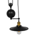 GloboStar® CARILO 01549 Vintage Industrial Κρεμαστό Φωτιστικό Οροφής Μονόφωτο Μαύρο Μεταλλικό με Ρυθμιζόμενη Ανάρτηση Μ32 x Π26 x Υ120cm - ledmania.gr