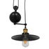 GloboStar® CARILO 01549 Vintage Industrial Κρεμαστό Φωτιστικό Οροφής Μονόφωτο Μαύρο Μεταλλικό με Ρυθμιζόμενη Ανάρτηση Μ32 x Π26 x Υ120cm - ledmania.gr