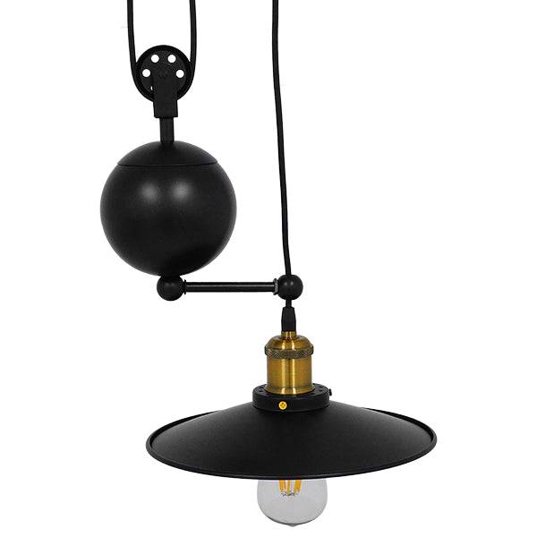 GloboStar® CARILO 01550 Vintage Industrial Κρεμαστό Φωτιστικό Οροφής Δίφωτο Μαύρο Μεταλλικό με Ρυθμιζόμενη Ανάρτηση Μ72 x Π26 x Υ120cm - ledmania.gr