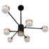 GloboStar® ORNATE 01552 Μοντέρνο Φωτιστικό Οροφής LED 56 Watt Πολύφωτο Μαύρο με Μπρονζέ και Χρυσές Λεπτομέρειες Μεταλλικό Λευκό Ημέρας 4500k Φ63 x Y36-45cm - ledmania.gr