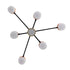 GloboStar® ORNATE 01552 Μοντέρνο Φωτιστικό Οροφής LED 56 Watt Πολύφωτο Μαύρο με Μπρονζέ και Χρυσές Λεπτομέρειες Μεταλλικό Λευκό Ημέρας 4500k Φ63 x Y36-45cm - ledmania.gr