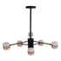 GloboStar® ORNATE 01552 Μοντέρνο Φωτιστικό Οροφής LED 56 Watt Πολύφωτο Μαύρο με Μπρονζέ και Χρυσές Λεπτομέρειες Μεταλλικό Λευκό Ημέρας 4500k Φ63 x Y36-45cm - ledmania.gr