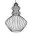 GloboStar® LILY 01558 Vintage Industrial Κρεμαστό Φωτιστικό Οροφής Μονόφωτο Μαύρο Μεταλλικό Πλέγμα και Υφασμάτινο Εσωτερικό Καπέλο Φ40 x Υ60cm - ledmania.gr