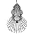 GloboStar® LILY 01558 Vintage Industrial Κρεμαστό Φωτιστικό Οροφής Μονόφωτο Μαύρο Μεταλλικό Πλέγμα και Υφασμάτινο Εσωτερικό Καπέλο Φ40 x Υ60cm - ledmania.gr