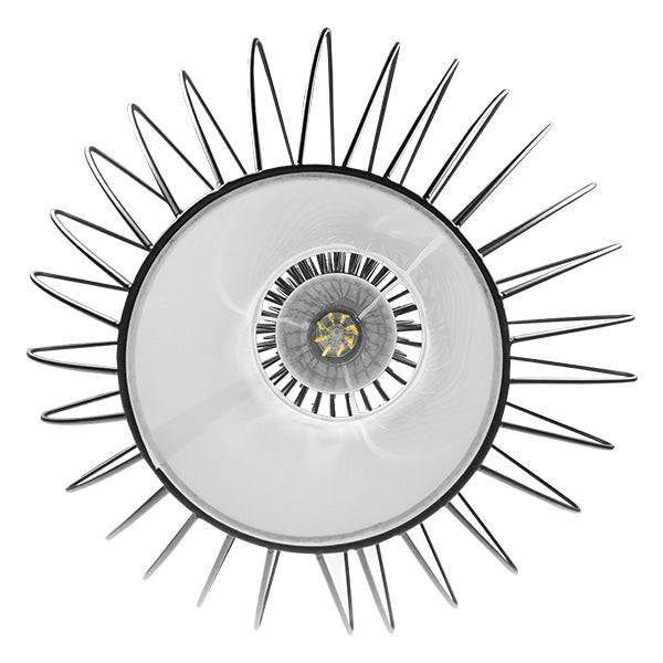 GloboStar® LILY 01558 Vintage Industrial Κρεμαστό Φωτιστικό Οροφής Μονόφωτο Μαύρο Μεταλλικό Πλέγμα και Υφασμάτινο Εσωτερικό Καπέλο Φ40 x Υ60cm - ledmania.gr