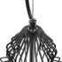 GloboStar® LILY 01558 Vintage Industrial Κρεμαστό Φωτιστικό Οροφής Μονόφωτο Μαύρο Μεταλλικό Πλέγμα και Υφασμάτινο Εσωτερικό Καπέλο Φ40 x Υ60cm - ledmania.gr