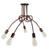 GloboStar® QUARZO 01564 Μοντέρνο Industrial Φωτιστικό Οροφής Πολύφωτο Καφέ Σκουριά Μεταλλικό Φ76 x Y38cm - ledmania.gr