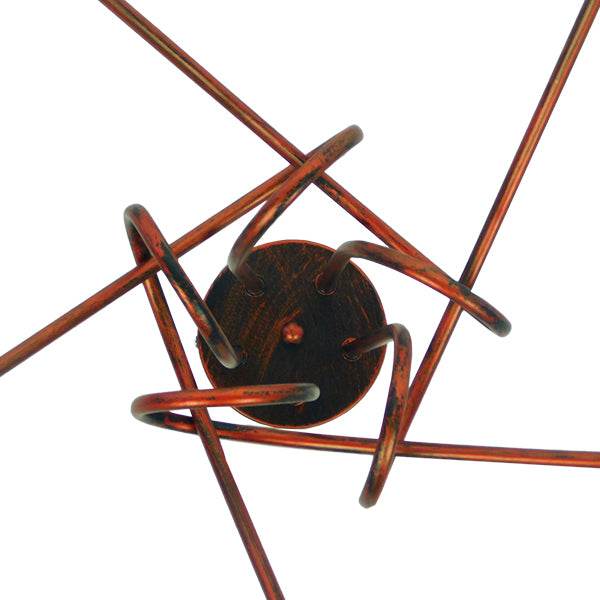 GloboStar® QUARZO 01564 Μοντέρνο Industrial Φωτιστικό Οροφής Πολύφωτο Καφέ Σκουριά Μεταλλικό Φ76 x Y38cm - ledmania.gr