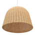 GloboStar® BAHAMAS 01570 Vintage Κρεμαστό Φωτιστικό Οροφής Μονόφωτο Μπεζ Ξύλινο Ψάθινο Bamboo Φ90 x Υ90cm - ledmania.gr
