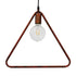 GloboStar® DELTA 01581 Μοντέρνο Κρεμαστό Φωτιστικό Οροφής Μονόφωτο Καφέ Σκουριά Μεταλλικό Μ38 x Π4 x Υ33cm - ledmania.gr