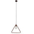 GloboStar® DELTA 01581 Μοντέρνο Κρεμαστό Φωτιστικό Οροφής Μονόφωτο Καφέ Σκουριά Μεταλλικό Μ38 x Π4 x Υ33cm - ledmania.gr