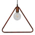GloboStar® DELTA 01581 Μοντέρνο Κρεμαστό Φωτιστικό Οροφής Μονόφωτο Καφέ Σκουριά Μεταλλικό Μ38 x Π4 x Υ33cm - ledmania.gr
