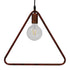 GloboStar® DELTA 01581 Μοντέρνο Κρεμαστό Φωτιστικό Οροφής Μονόφωτο Καφέ Σκουριά Μεταλλικό Μ38 x Π4 x Υ33cm - ledmania.gr