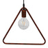 GloboStar® DELTA 01581 Μοντέρνο Κρεμαστό Φωτιστικό Οροφής Μονόφωτο Καφέ Σκουριά Μεταλλικό Μ38 x Π4 x Υ33cm - ledmania.gr