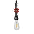 GloboStar® RUBINETTO 01583 Vintage Industrial Κρεμαστό Φωτιστικό Οροφής Μονόφωτο Ασημί Μεταλλικό Μ5 x Π7.5 x Y20cm - ledmania.gr