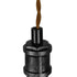 GloboStar® RUBINETTO 01583 Vintage Industrial Κρεμαστό Φωτιστικό Οροφής Μονόφωτο Ασημί Μεταλλικό Μ5 x Π7.5 x Y20cm - ledmania.gr
