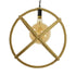 GloboStar® BELLE 01597 Vintage Κρεμαστό Φωτιστικό Οροφής Μονόφωτο Μπεζ Μεταλλικό με Σχοινί Φ56 x Υ58cm - ledmania.gr