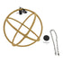 GloboStar® BELLE 01597 Vintage Κρεμαστό Φωτιστικό Οροφής Μονόφωτο Μπεζ Μεταλλικό με Σχοινί Φ56 x Υ58cm - ledmania.gr