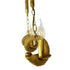 GloboStar® LUXOR 01598 Vintage Κρεμαστό Φωτιστικό Οροφής Τρίφωτο Χρυσό Μεταλλικό με Μπεζ Σχοινί Μ75 x Π13 x Y18cm - ledmania.gr