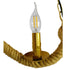 GloboStar® LUXOR 01598 Vintage Κρεμαστό Φωτιστικό Οροφής Τρίφωτο Χρυσό Μεταλλικό με Μπεζ Σχοινί Μ75 x Π13 x Y18cm - ledmania.gr