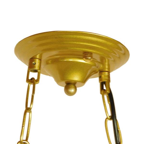 GloboStar® LUXOR 01598 Vintage Κρεμαστό Φωτιστικό Οροφής Τρίφωτο Χρυσό Μεταλλικό με Μπεζ Σχοινί Μ75 x Π13 x Y18cm - ledmania.gr