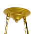 GloboStar® LUXOR 01598 Vintage Κρεμαστό Φωτιστικό Οροφής Τρίφωτο Χρυσό Μεταλλικό με Μπεζ Σχοινί Μ75 x Π13 x Y18cm - ledmania.gr