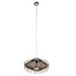 GloboStar® MADDY 01602 Vintage Κρεμαστό Φωτιστικό Οροφής Μονόφωτο Καφέ Σκούρο Ξύλινο Ψάθινο Bamboo Φ50 x Υ23cm - ledmania.gr