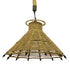 GloboStar® OZERO 01603 Vintage Κρεμαστό Φωτιστικό Οροφής Μονόφωτο Μπεζ Καμπάνα με Σχοινί Φ41 x Υ28cm - ledmania.gr