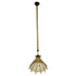 GloboStar® OZERO 01603 Vintage Κρεμαστό Φωτιστικό Οροφής Μονόφωτο Μπεζ Καμπάνα με Σχοινί Φ41 x Υ28cm - ledmania.gr