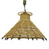 GloboStar® OZERO 01603 Vintage Κρεμαστό Φωτιστικό Οροφής Μονόφωτο Μπεζ Καμπάνα με Σχοινί Φ41 x Υ28cm - ledmania.gr