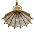 GloboStar® OZERO 01603 Vintage Κρεμαστό Φωτιστικό Οροφής Μονόφωτο Μπεζ Καμπάνα με Σχοινί Φ41 x Υ28cm - ledmania.gr