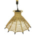 GloboStar® OZERO 01603 Vintage Κρεμαστό Φωτιστικό Οροφής Μονόφωτο Μπεζ Καμπάνα με Σχοινί Φ41 x Υ28cm - ledmania.gr
