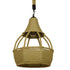 GloboStar® KUBRIC 01605 Vintage Κρεμαστό Φωτιστικό Οροφής Μονόφωτο Μπεζ Καμπάνα με Σχοινί Φ31 x Υ39cm - ledmania.gr