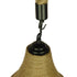 GloboStar® KUBRIC 01605 Vintage Κρεμαστό Φωτιστικό Οροφής Μονόφωτο Μπεζ Καμπάνα με Σχοινί Φ31 x Υ39cm - ledmania.gr