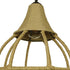 GloboStar® KUBRIC 01605 Vintage Κρεμαστό Φωτιστικό Οροφής Μονόφωτο Μπεζ Καμπάνα με Σχοινί Φ31 x Υ39cm - ledmania.gr