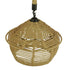 GloboStar® SPIRIT 01607 Vintage Κρεμαστό Φωτιστικό Οροφής Μονόφωτο Πλέγμα με Μπεζ Σχοινί Φ36 x Υ29cm - ledmania.gr